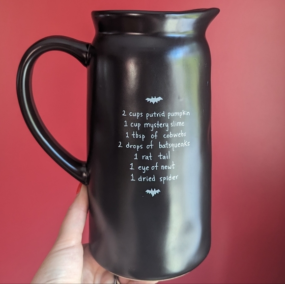 ❌SOLD❌RAE Dunn WITCH'S BREW Pitcher, Double Sided with Recipe for Potion - Picture 3 of 5
